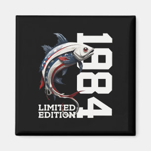 Angler 41. Geburtstag Fishing Limited Edition 1984 Magnet