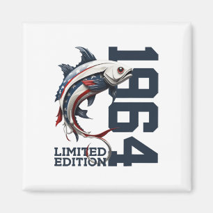 Angler 61. Geburtstag Angeln Limited Edition 1964  Magnet