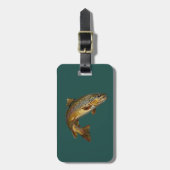 Angler-Anhänger – Forellen-Fischerei-Design   Gepäckanhänger (Vorderseite vertikal)