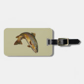 Angler-Anhänger – Forellen-Fischerei-Design Gepäckanhänger (Vorderseite horizontal)