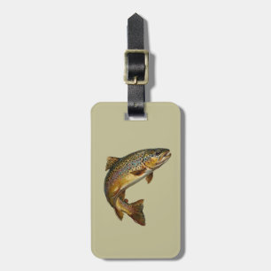 Angler-Anhänger – Forellen-Fischerei-Design Gepäckanhänger