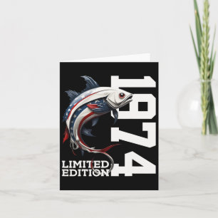 Angler Birthday Fishing Limited Edition 1974 1 Karte