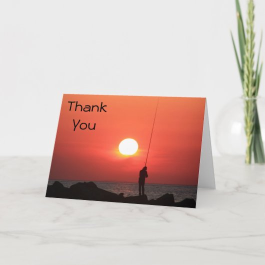 Angler Dankeschön Dankeskarte (Vorderseite)