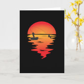 Angler Fisch lustiges Geschenk für Fischer Karte (Gelbe Blume)