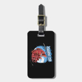 Angler-Fisch-Rot-Schnapper-Fischer-Artwork-Vektor Gepäckanhänger (Vorderseite vertikal)