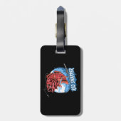 Angler-Fisch-Rot-Schnapper-Fischer-Artwork-Vektor Gepäckanhänger (Rückseite vertikal)