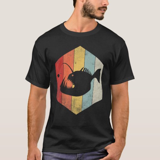 Angler Fish Retro Fisherman Vintage Anglerfish T-Shirt (Vorderseite)