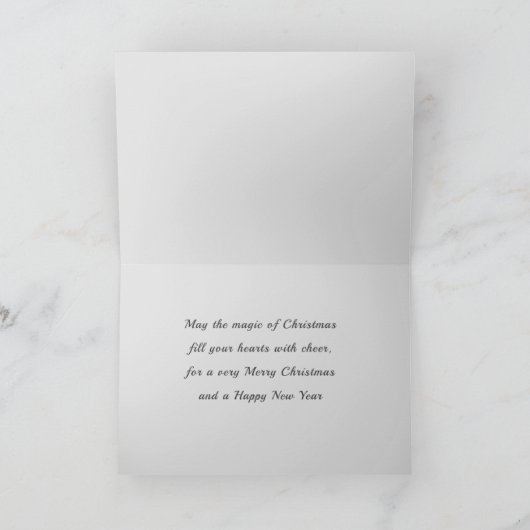 Angler für eine fröhliche Weihnachtskarte Dankeskarte (Innenseite)