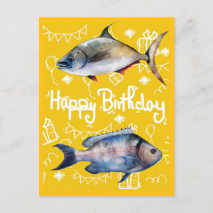Angler-Geburtstag Angeln Postkarte