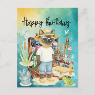 Angler-Geburtstag  Postkarte