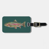 Angler-Gepäckanhänger – Forellen-Angel-Design Gepäckanhänger (Vorderseite horizontal)