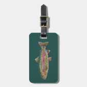 Angler-Gepäckanhänger – Forellen-Angel-Design Gepäckanhänger (Vorderseite vertikal)