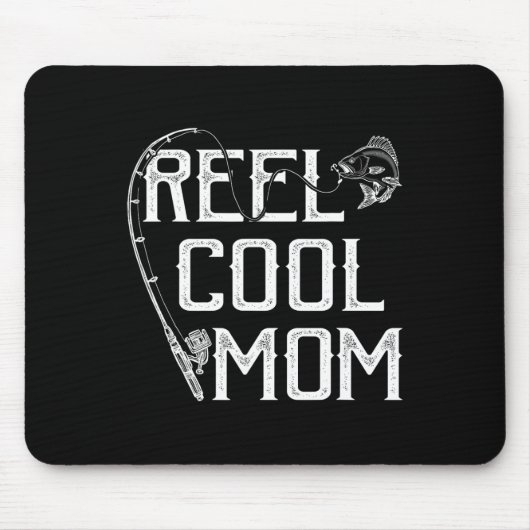 Angler-Geschenk Rolle Coole Mutter Fischer Preis L Mousepad (Vorne)