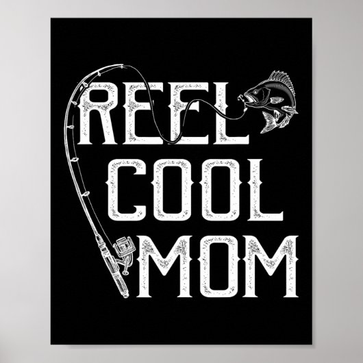 Angler Geschenk Rolle Coole Mutter Fischer Preis L Poster (Vorne)