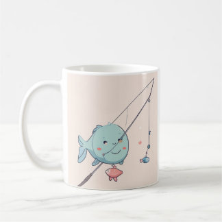Angler Geschenk Süße Kawaii Angelrute Fisch Ro Kaffeetasse