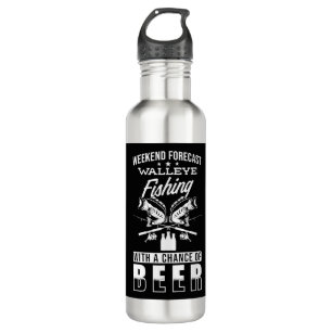 Angler Gift Walleye Fish Edelstahlflasche