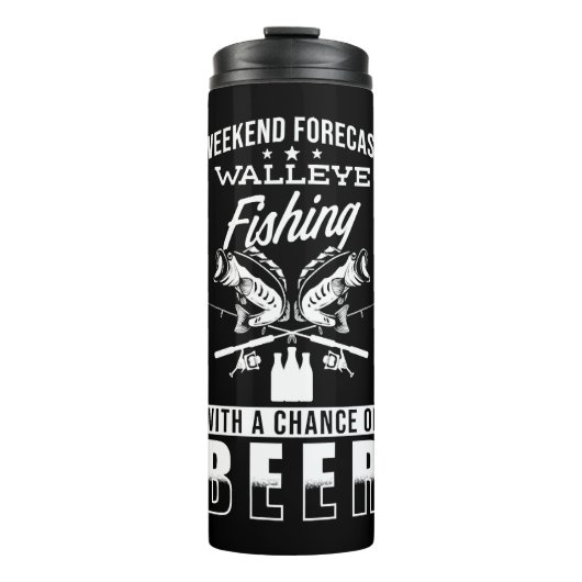 Angler Gift Walleye Fish Thermosbecher (Vorderseite)