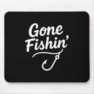 Angler-Grafik im Taschenformat für echte Fischer Mousepad
