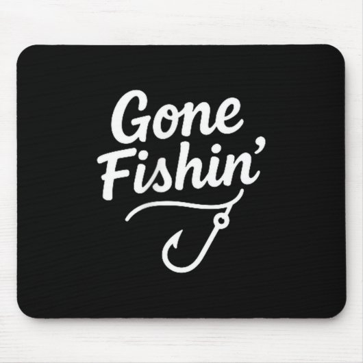Angler-Grafik im Taschenformat für echte Fischer Mousepad (Vorne)