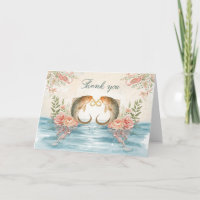 Angler-Hochzeit Aquarell Danke-Karte