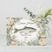 Angler-Hochzeit Save-the-Date Einladung (Stehend Vorderseite)