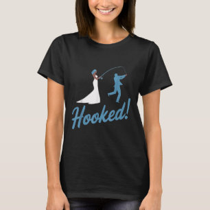 Angler Hochzeitsbräutigam Angelhaken Lustiges Hoch T-Shirt