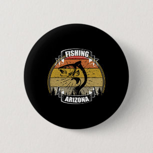 Angler im Bundesstaat Arizona Sonnenuntergang Fisc Button