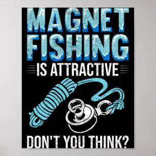 Angler-Jäger magnetische Schatzsuche für Männer Poster