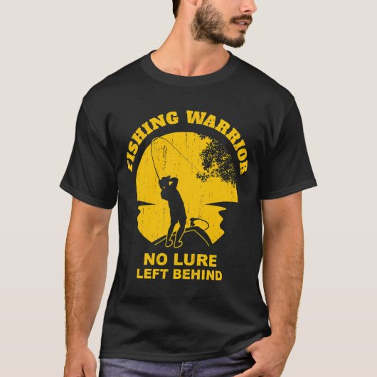 Angler Krieger Kein Köder bleibt zurück Lustiger A T-Shirt (Vorderseite)
