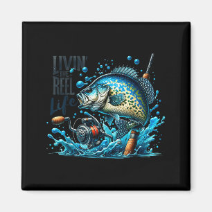 Angler leben das echte Leben Crappie-Angler-Fischl Magnet