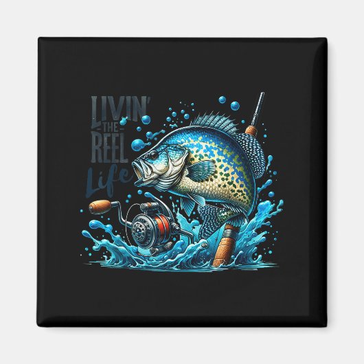 Angler leben das echte Leben Crappie-Angler-Fischl Magnet (Vorne)