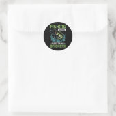 Angler-Meme-Zitat Runder Aufkleber (Tasche)