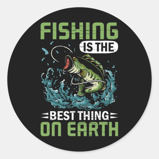 Angler-Meme-Zitat Runder Aufkleber (Vorderseite)