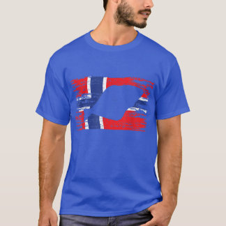 Angler Norwegischer Flaggenfischer T-Shirt