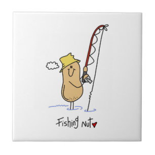 Angler-Nuss-T-Shirts und Geschenke Fliese