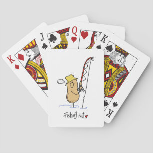 Angler-Nuss-T-Shirts und Geschenke Spielkarten