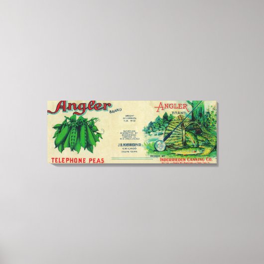Angler Peas LabelChicago, IL Leinwanddruck (Vorderseite)