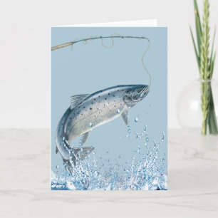 Angler-Ruhestand-Rute und Fisch Karte