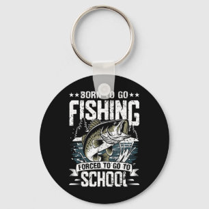 Angler-Shirt für jugendliche Jungen, gezwungen zur Schlüsselanhänger