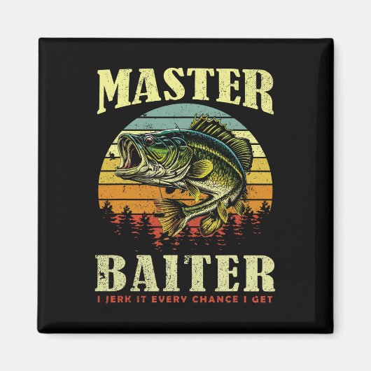 Angler-Shirt Master-Köder Lustiger B Vater Magnet (Vorne)
