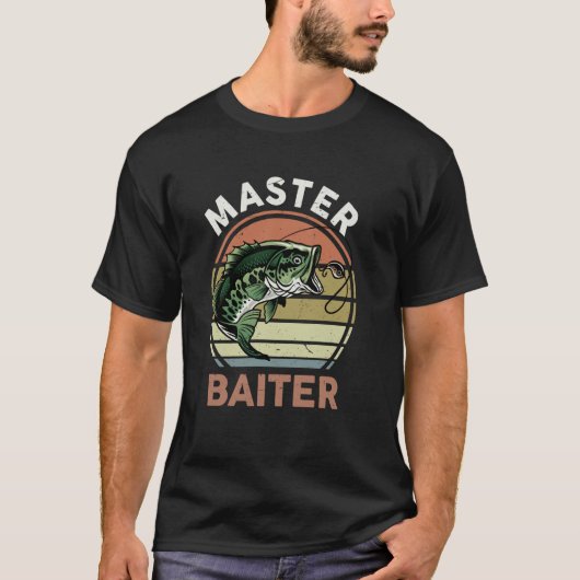 Angler-Shirt Master-Köder Lustiger Vater Fisch Opa T-Shirt (Vorderseite)