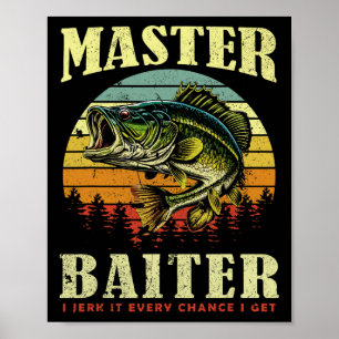 Angler-Shirt Meister-Angler Lustiges Byss Papa Poster