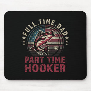 Angler-Shirt Vollzeit-Daddy Teilzeit Lustig Byss D Mousepad