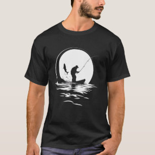 Angler-Sonnenuntergang-Grafikdesign für Männer Fis T-Shirt