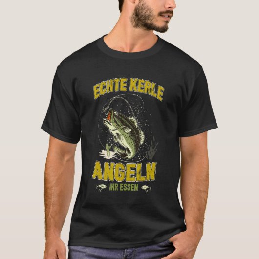 Angler Spruch Echte Kerle Fischen Euer Essen Angle T-Shirt (Vorderseite)