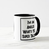 Angler Super Talent. Fischerei Tasse (VorderseiteRechts)