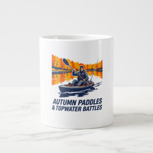 Angler T-Shirt, Herbst-Kajakfahren Hoodie. Jumbo-Tasse