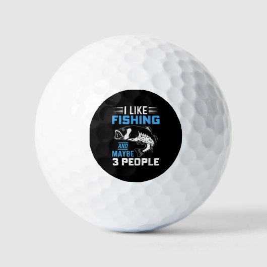 Angler-Thema Golfball (Vorderseite)