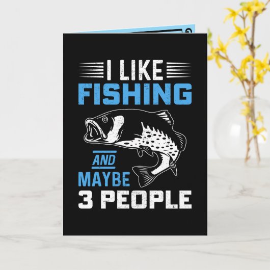 Angler-Thema  Karte (Gelbe Blume)