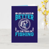Angler-Thema Karte (Gelbe Blume)